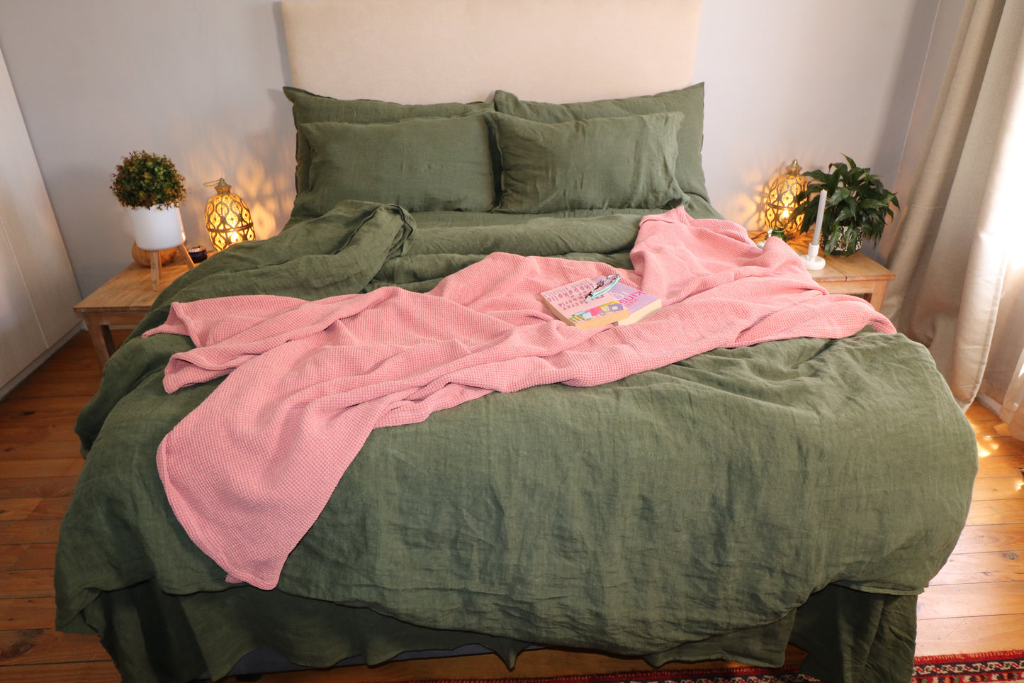 Throws Flamingo Pink Waffle